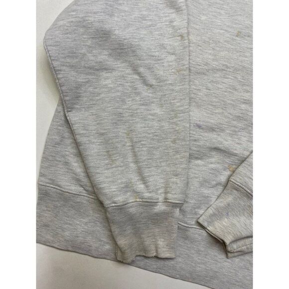 VINTAGE J Crew Blank Crewneck Sweatshirt Men Medium Gray USA 90s - Picture 7 of 11